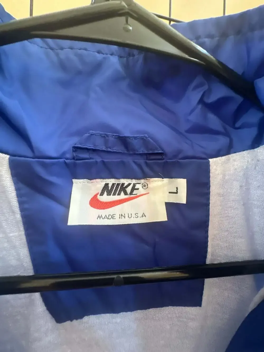 Vintage Nike Royal Blue and Black Full Zip Windbreaker Jacket